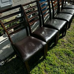 6 Solid Wood Dining Chairs