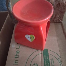 Used,  Red Potpourri Candle Holder