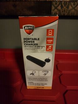Portable charger with built-in speaker
