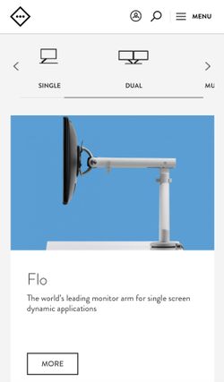 CBS FLO Monitor Arm single