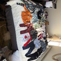 Boys size 2T lot of long sleeve/pants. Some have light stains but no holes. 24 pieces 