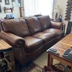 Rocky Mountain Leather Alligator Sofa (Brandy)