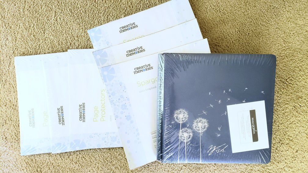 ATTENTION SCRAPBOOKERS! Creative Memories album cover + 3pkg pages and page covers