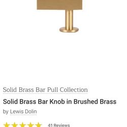 Lewis Dolin Bar Knob- Brushed Brass