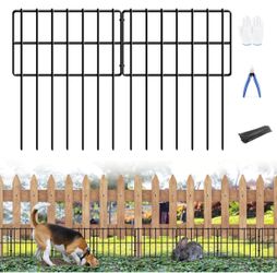 10 Pack Animal Barrier Fence, 1.52in Spike Spacing No Dig Fence 10.8ft(L) X 17inch(H) - Brand New