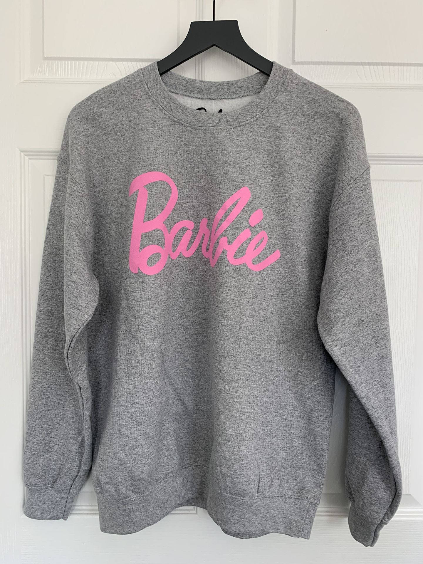 NWT Barbie Gray and Pink Sweatshirt Size M