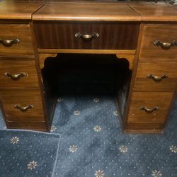 Vintage All Wood Office Desk