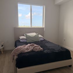 Never Used Bed Frame And Mattress In Guest Room