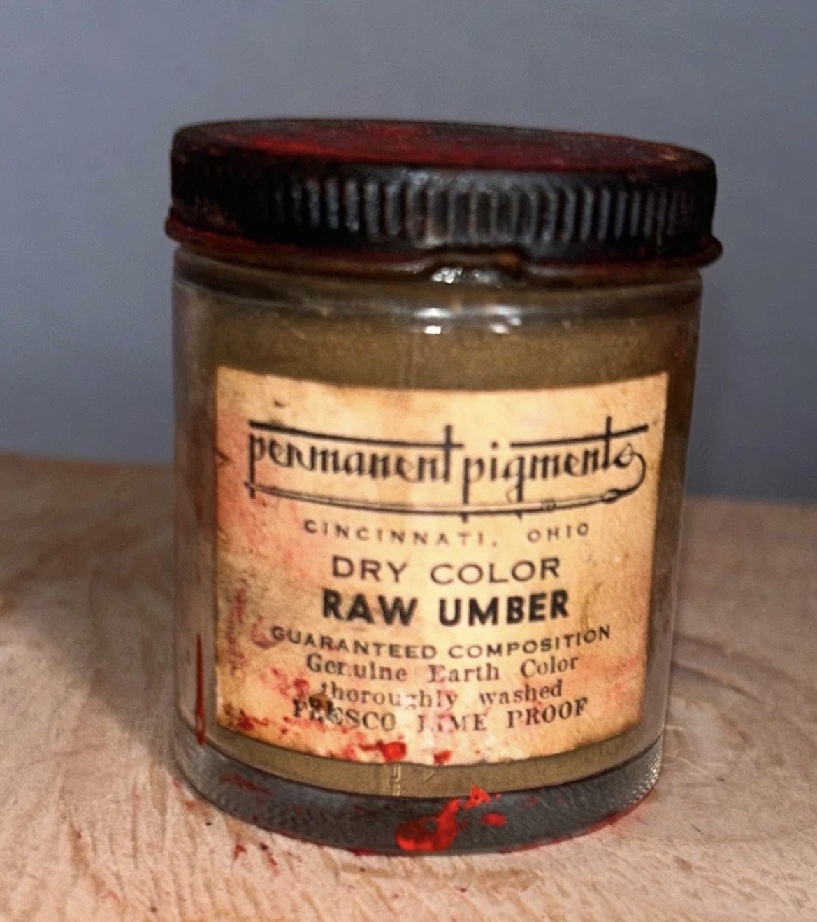 Vintage “Permanent Pigment” - Raw Umber