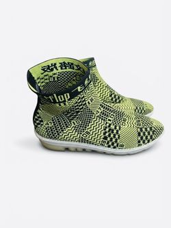 FitFlop Knit Sock Sneakers Neon Green Black- Men’s Size 8