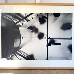 Large Framed Abstract Art Print Black And White Photo