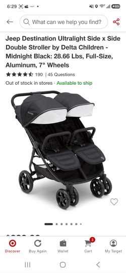 Jeep Double Stroller