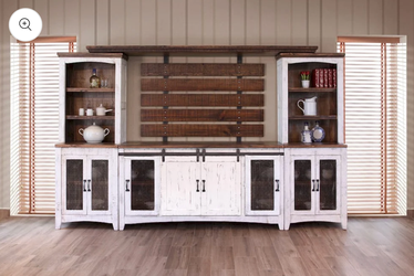 Solid wood entertainment center