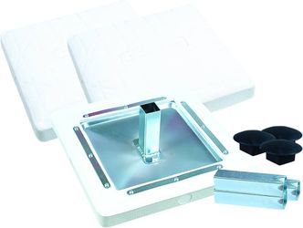 CHAMPRO Pro Style Molded Rubber Base Set of 3 Ground Anchored Bases 15”x3”