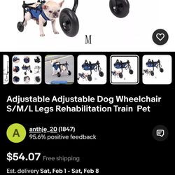 Brand New Dog Wheel Chair 