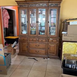  All Solid China Cabinet Top and Bottom 