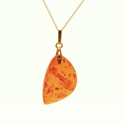 Vintage Amber Drop Pendant