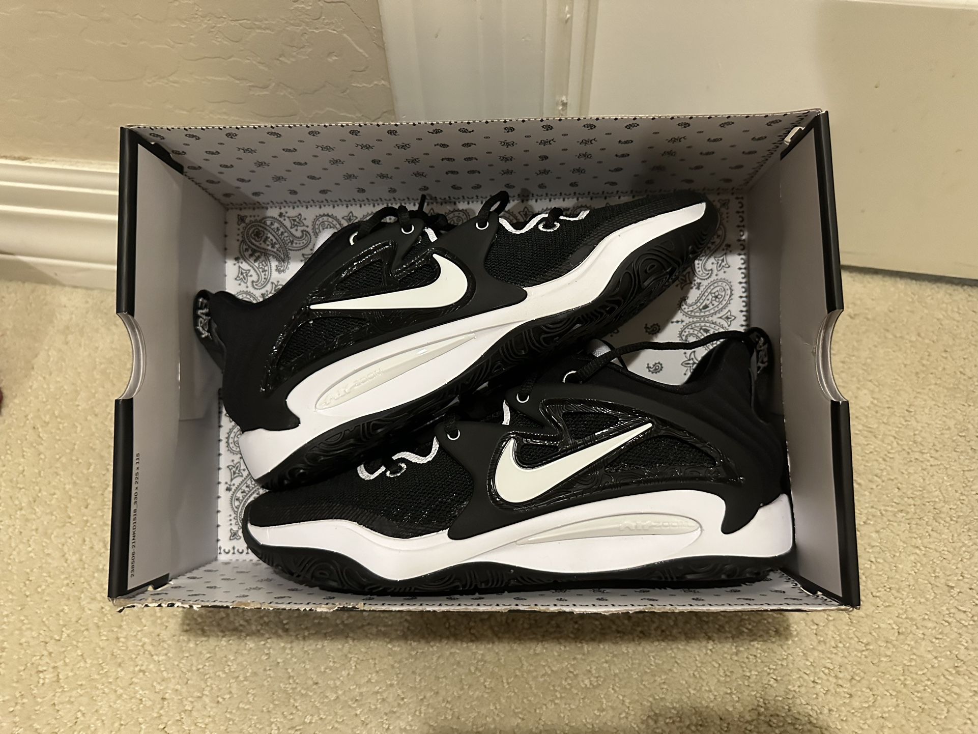 Nike KD 15 TB Black White Basketball Shoes