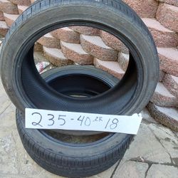 235. 40 R ZR. 18 2 Tires 