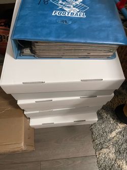 Football Trading Card Collection Binder thousands of football and baseball cards