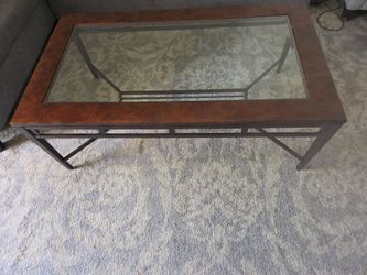 Glass top coffee table