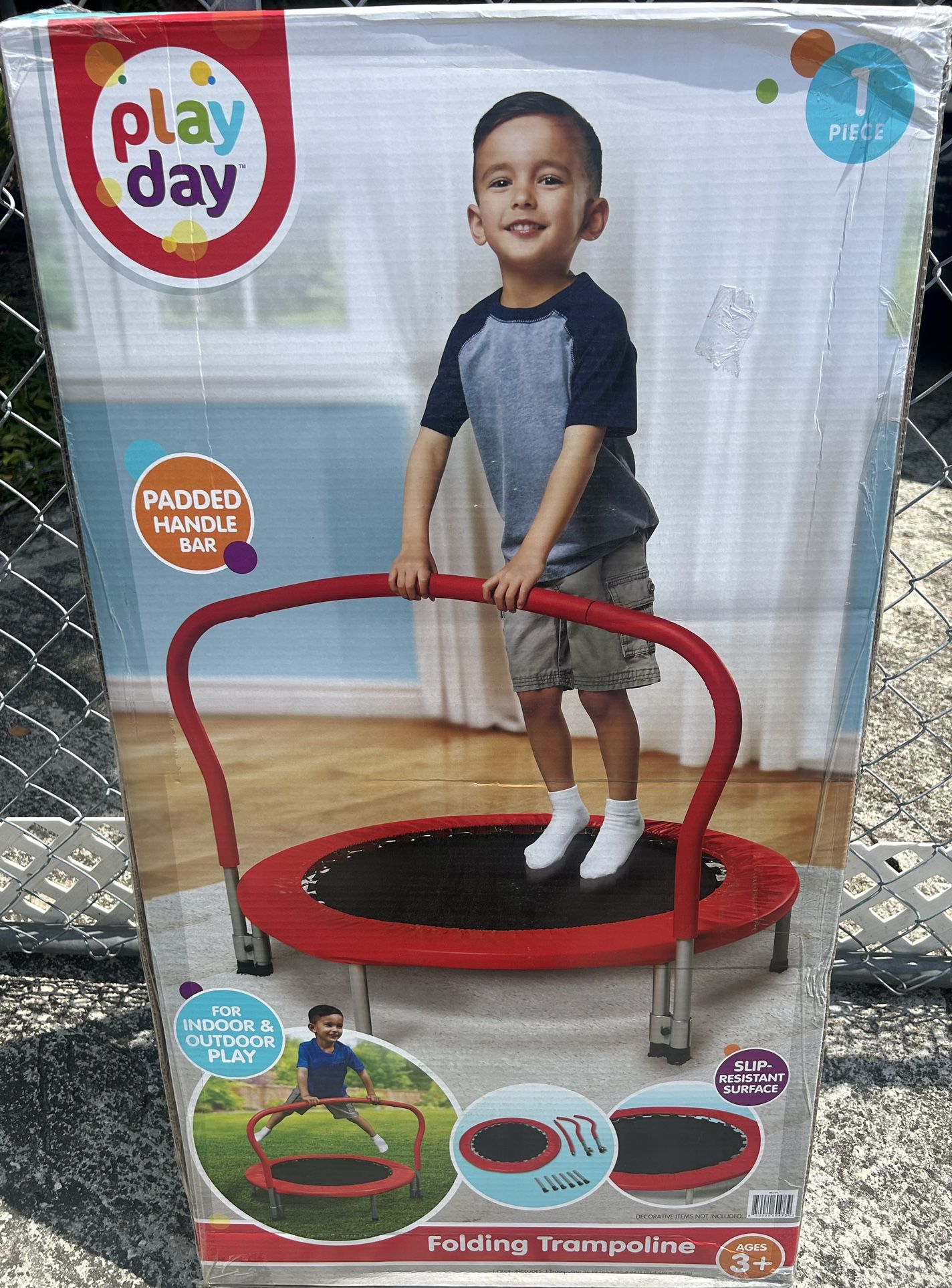 Play Day Folding Trampoline, 36" Diameter, Kids Sports, Ages 3+