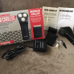 WINDMERE Cordless Rechargeable Rotary shaver system 