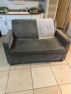 Grey convertible sofa