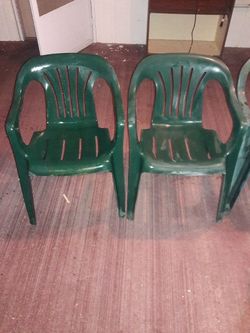 7pc outdoor plastic furniture 6 chairs/table