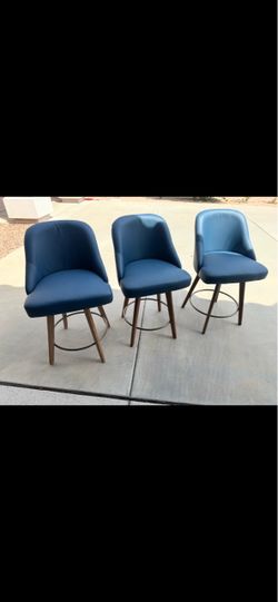 Set of 3 Swivel Bar Stools $100