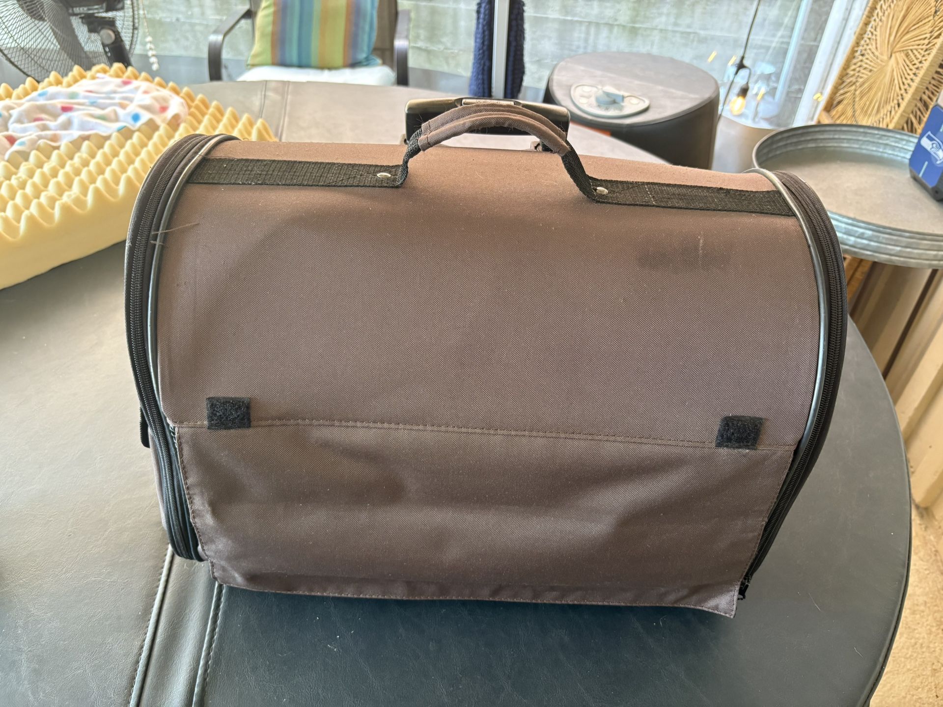 Boots And Barkley Brown Wheeled Pet Carrier