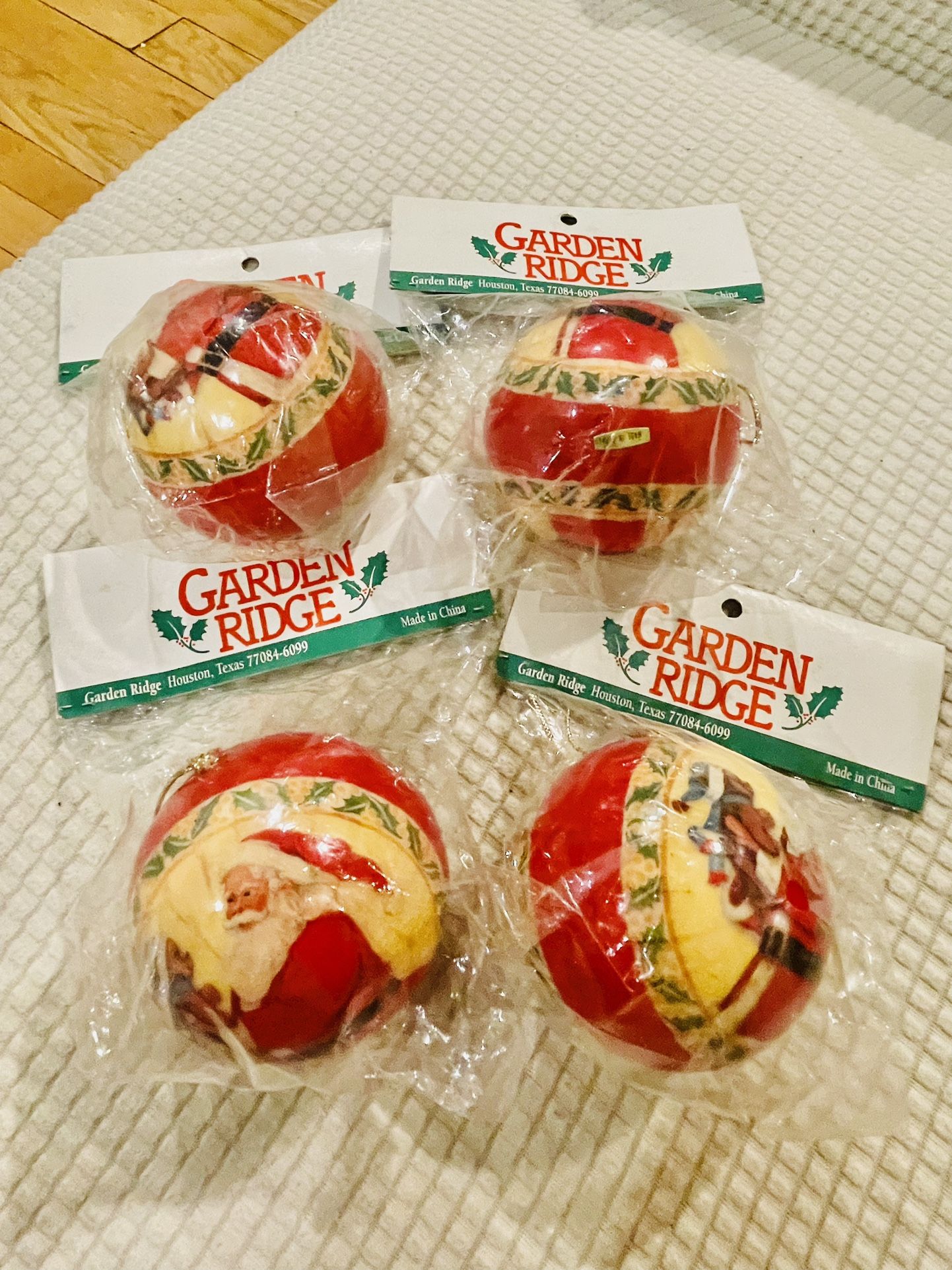 Christmas ornaments decoupage set 4