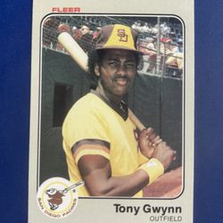1983 Fleer Tony Gwynn Rookie Baseball Card 