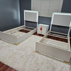 Must Go Asap ! Twin size LED Bed Frames - Optional Mattress - Installments Option