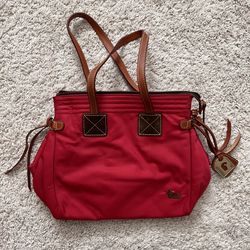 Dooney & Bourke Betty Tote Dual Handle Satchel, Nylon w/Leather Accents