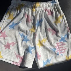 EE White/Multi Color Bape Shorts