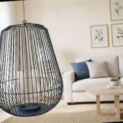 See Me? New - Blomus 20” W x 24” H 65758 Nidea Iron Lantern, Matte Black Textured 