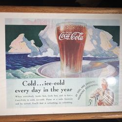 Original Ad From Magazine Framed Coca Cola