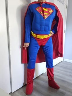 Superman Adult Halloween Costume with Cape