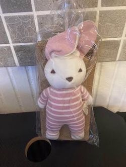 New Organic Cotton Plush Pink Stuffed Bunnies