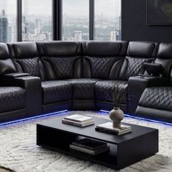 Blanche Black Power Reclining Sectional! 