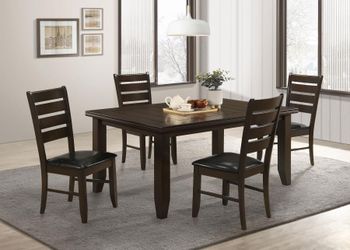 102721-S5- Dalila 5-piece Rectangular Dining Table Set Cappuccino
