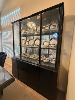 Black Dining Set + China Cabinet