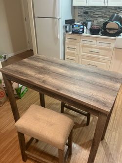Gently used 2-person table and stools