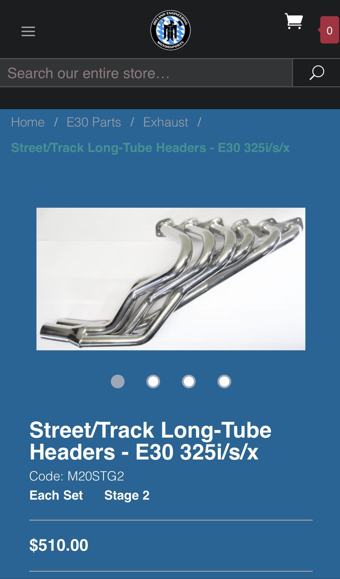 Bmw E30 325i “M20” long tube headers