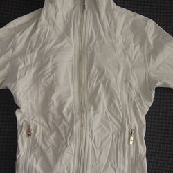 White and Gold Lululemon define Jacket