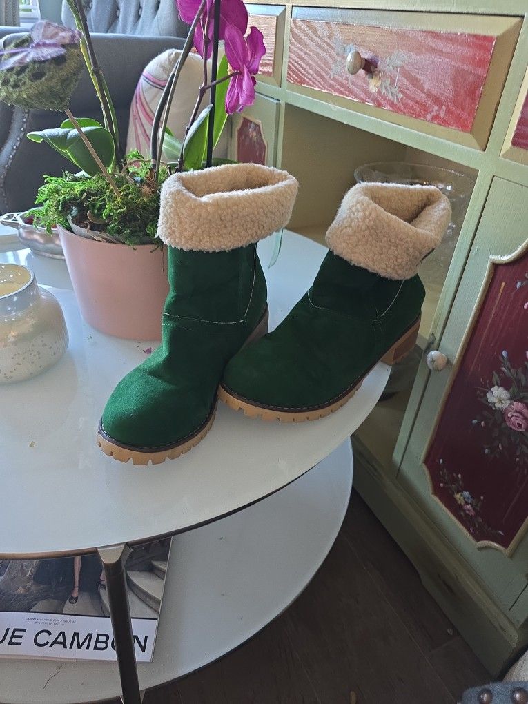 Green Winter Boots