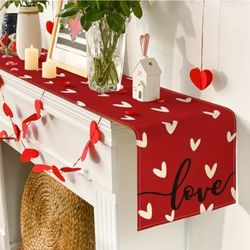 Valentine's Day "LOVE" Table Runner | Large Size for a Table of 8 or more 13"×108" | Valentine's Day Home Decor✨️❤️