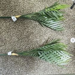 2 Ashland Tropical Palm Stem Artificial Palm Leaves New 31”