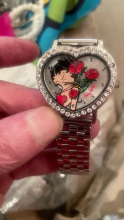 Betty Boop Heart-Shaped Crystal Watch